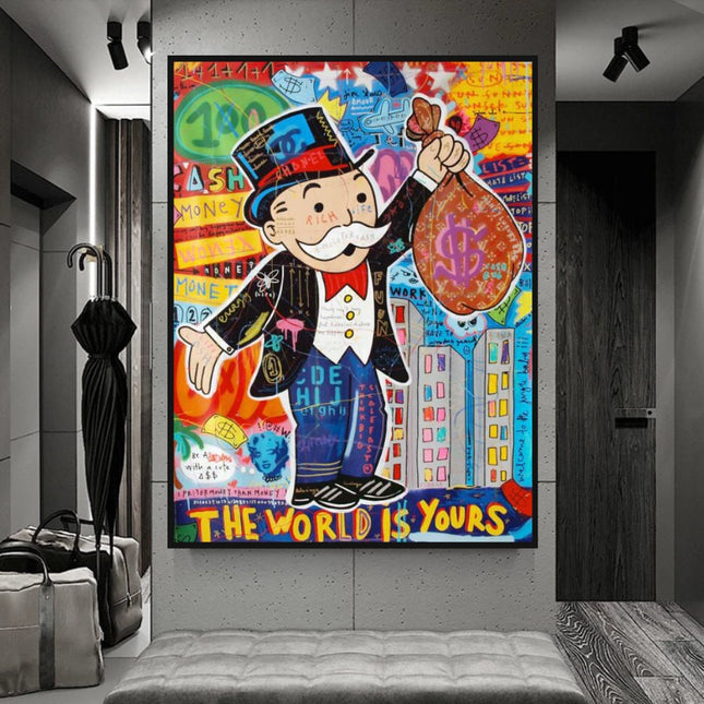 ChandelierDecor - Mr Monopoly World is Yours Wall Art