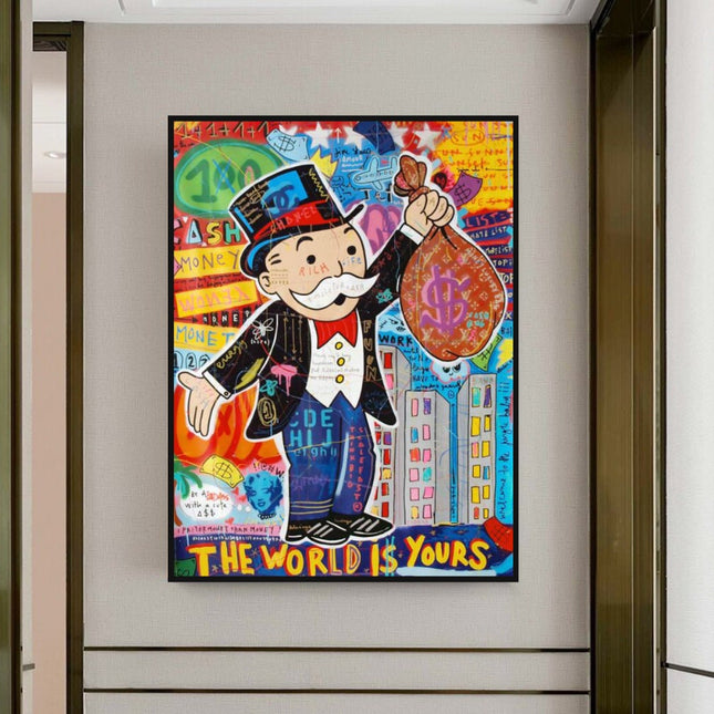 ChandelierDecor - Mr Monopoly World is Yours Wall Art