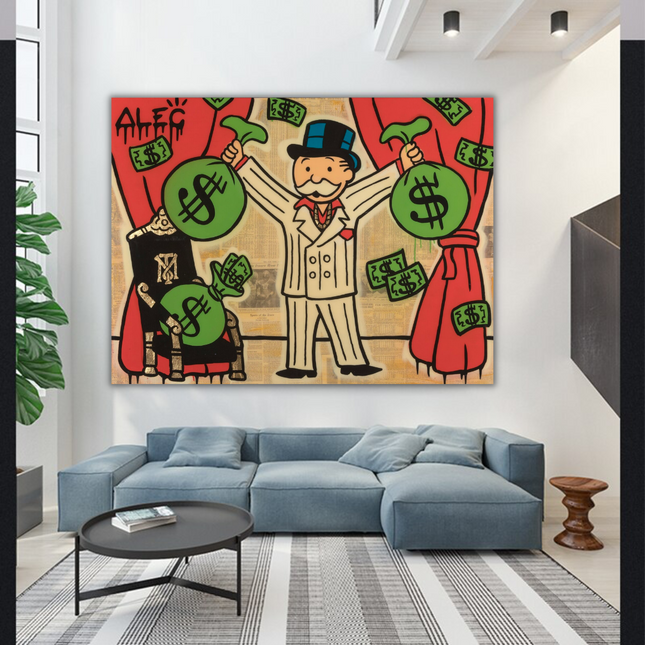 ChandelierDecor - Mr White Money Bags - Alec Monopoly Wall Art