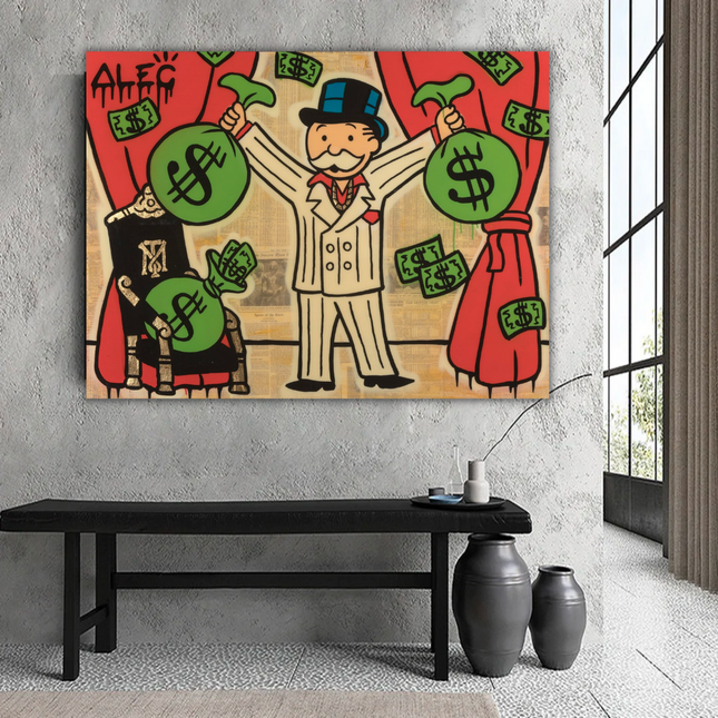 ChandelierDecor - Mr White Money Bags - Alec Monopoly Wall Art