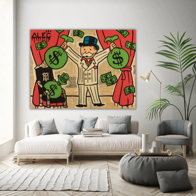 ChandelierDecor - Mr White Money Bags - Alec Monopoly Wall Art