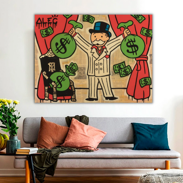 ChandelierDecor - Mr White Money Bags - Alec Monopoly Wall Art