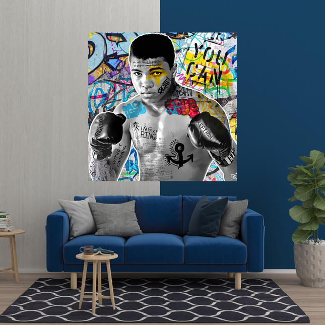 ChandelierDecor - Muhammad Ali Boxer Graffiti Canvas Wall Art