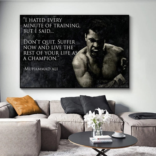 ChandelierDecor - Muhammad Ali Canvas Inspirational Wall Art for Living Room Decor