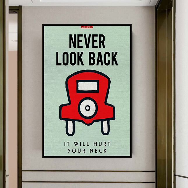 ChandelierDecor - Never Look Back: Monopoly Canvas Wall Art