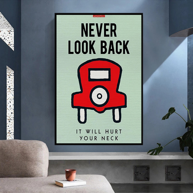 ChandelierDecor - Never Look Back: Monopoly Canvas Wall Art