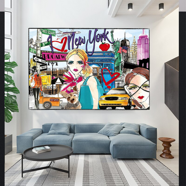 ChandelierDecor - New York Love Canvas Wall Art