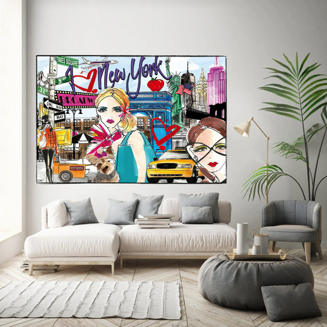 ChandelierDecor - New York Love Canvas Wall Art