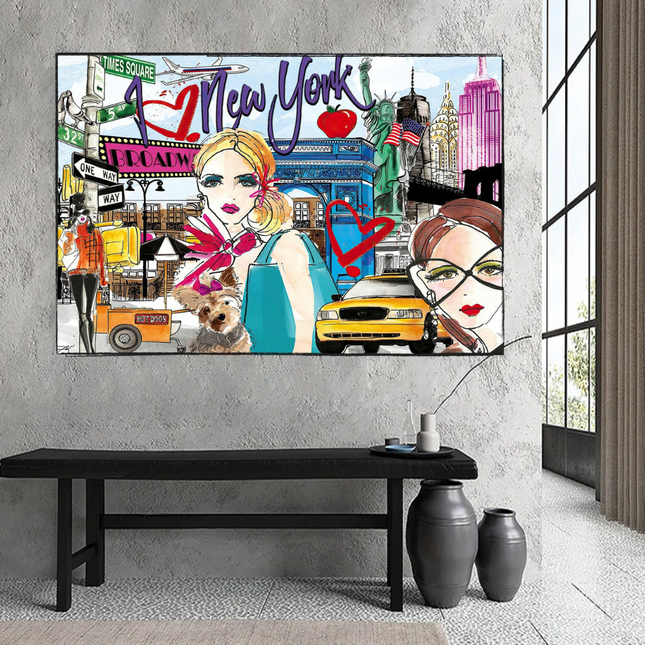 ChandelierDecor - New York Love Canvas Wall Art