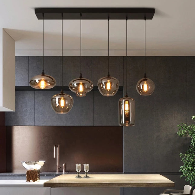 ChandelierDecor - Nordic Glass LED Pendant Lights: Stylish Illumination