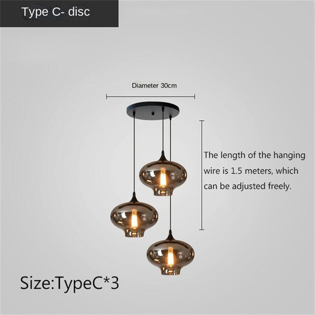 ChandelierDecor - Nordic Glass LED Pendant Lights: Stylish Illumination