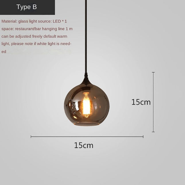 ChandelierDecor - Nordic Glass LED Pendant Lights: Stylish Illumination