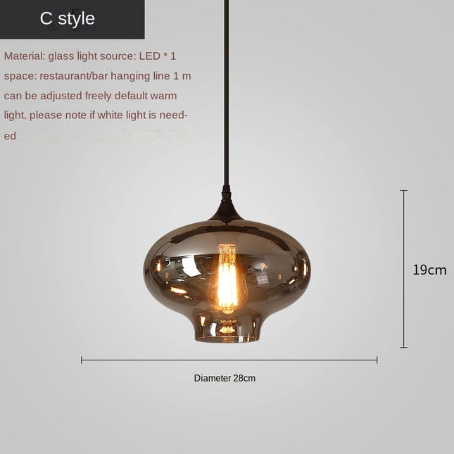 ChandelierDecor - Nordic Glass LED Pendant Lights: Stylish Illumination