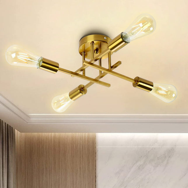 ChandelierDecor - Nordic Industrial Semi Flush Mount Ceiling Lamp