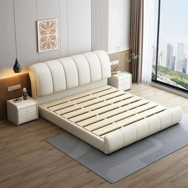ChandelierDecor-Nordic Leather Bed Frame