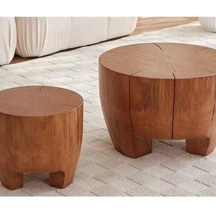 ChandelierDecor-Nordic Modern Round Coffee Table - Solid Wood