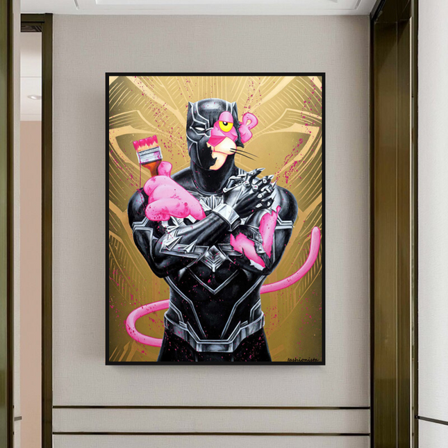 ChandelierDecor - Nostalgic Pink Panther - Vibrant Cartoon Print