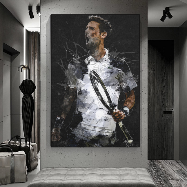 ChandelierDecor - Novak Djokovic Tennis Legend Sports Canvas Wall Art