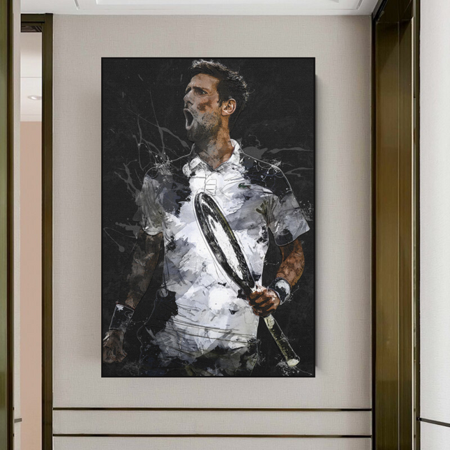 ChandelierDecor - Novak Djokovic Tennis Legend Sports Canvas Wall Art