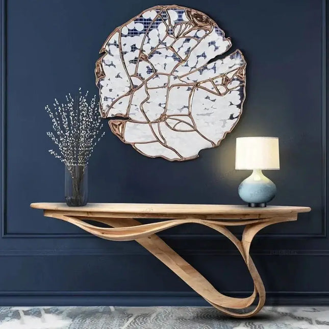 ChandelierDecor-Oak Console Table