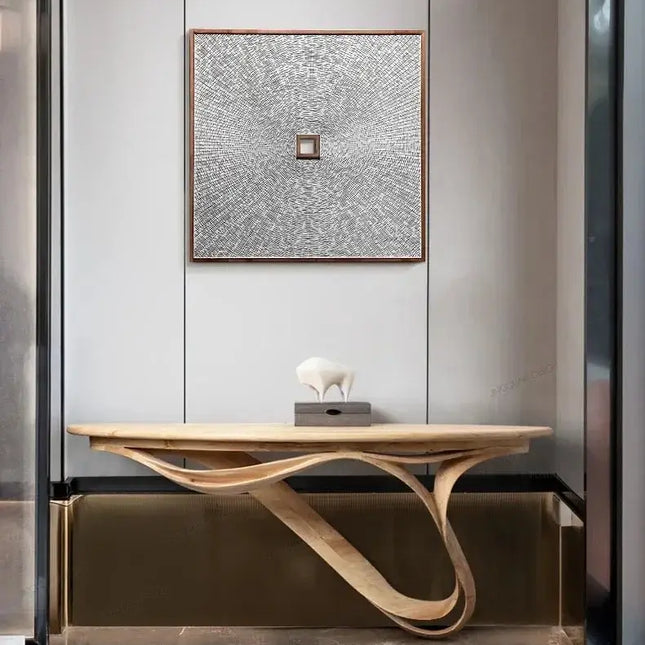 ChandelierDecor-Oak Console Table
