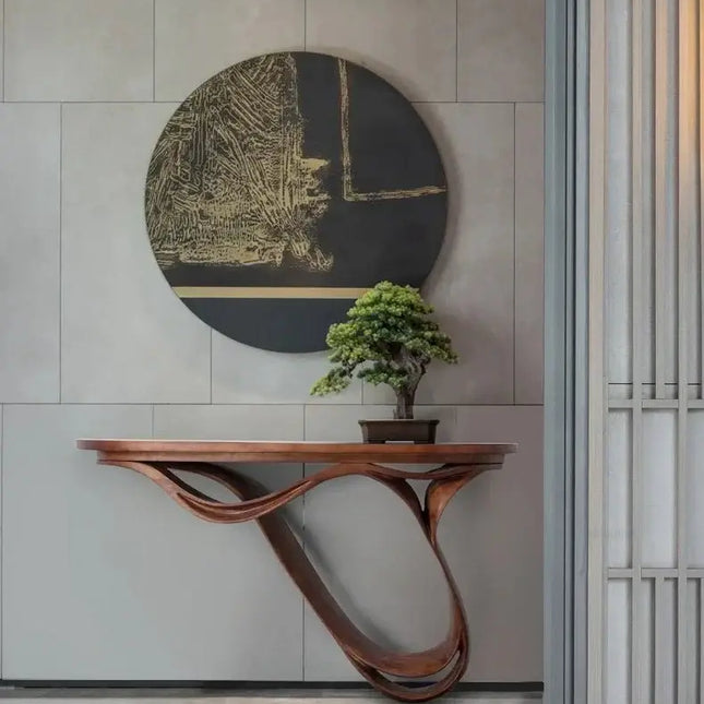 ChandelierDecor-Oak Console Table