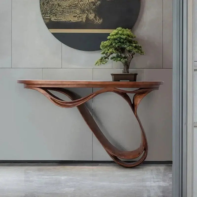 ChandelierDecor-Oak Console Table