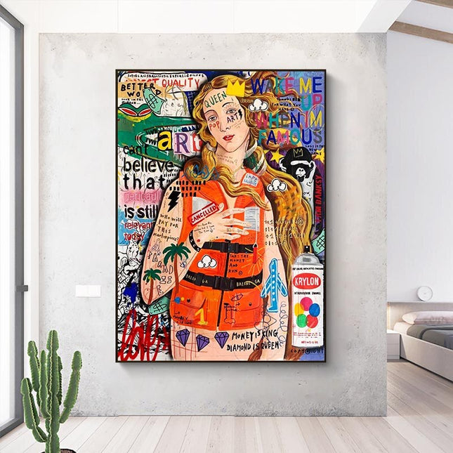 ChandelierDecor - Ocean Graffiti Canvas Print - Pop Art Mural for Home Decor