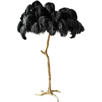 ChandelierDecor - Ostrich Feather Floor Lamp: Graceful Lighting Fixture