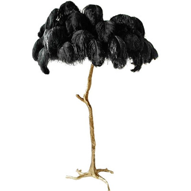 ChandelierDecor - Ostrich Feather Floor Lamp: Graceful Lighting Fixture