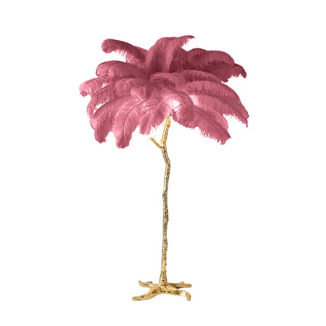 ChandelierDecor - Ostrich Feather Floor Lamp: Graceful Lighting Fixture