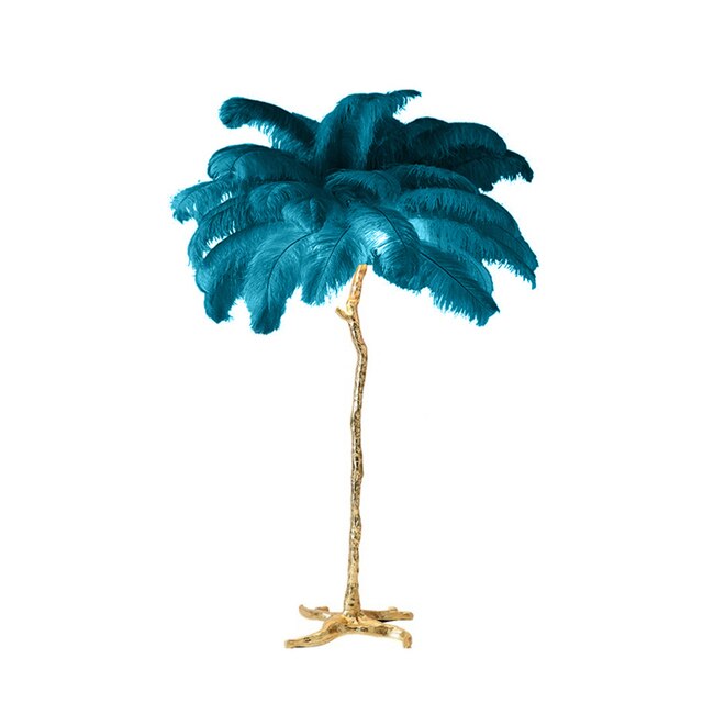 ChandelierDecor - Ostrich Feather Floor Lamp: Graceful Lighting Fixture