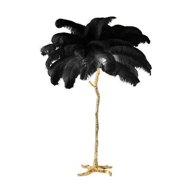 ChandelierDecor - Ostrich Feather Floor Lamp: Graceful Lighting Fixture