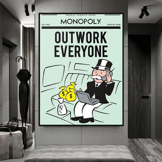 ChandelierDecor - Outwork Everyone: Monopoly Canvas Wall Art