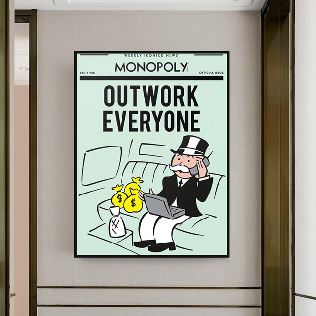 ChandelierDecor - Outwork Everyone: Monopoly Canvas Wall Art