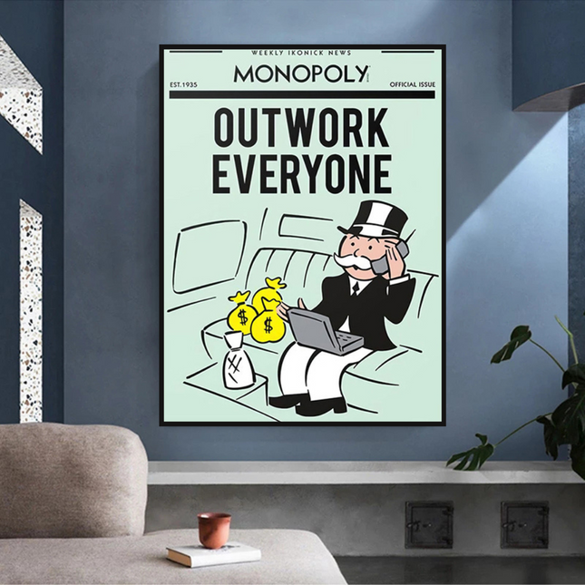ChandelierDecor - Outwork Everyone: Monopoly Canvas Wall Art