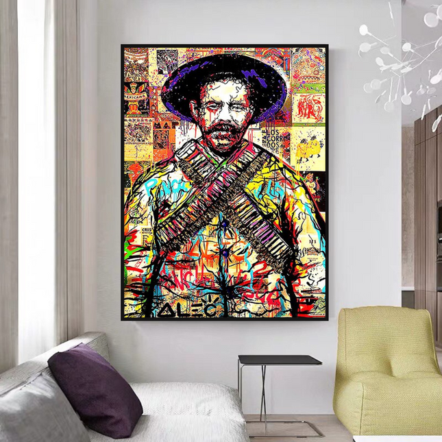 ChandelierDecor - Pancho Villa Canvas Wall Art: Mexican Revolution Tribute