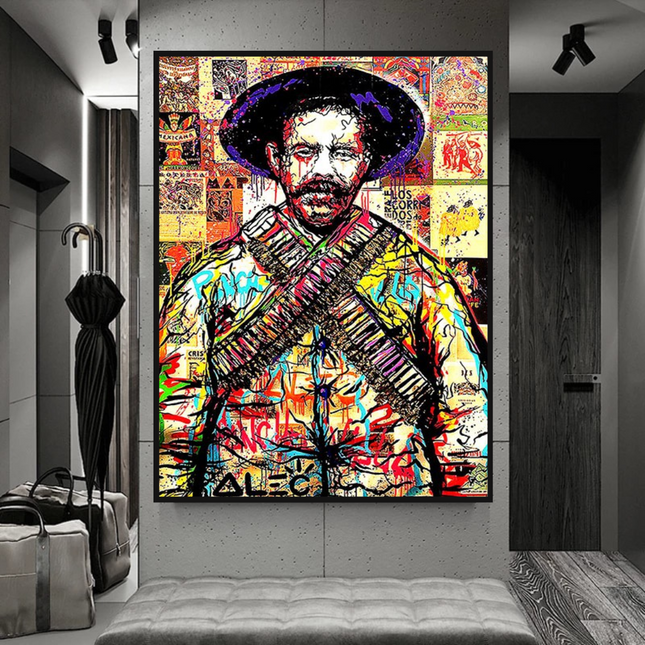 ChandelierDecor - Pancho Villa Canvas Wall Art: Mexican Revolution Tribute