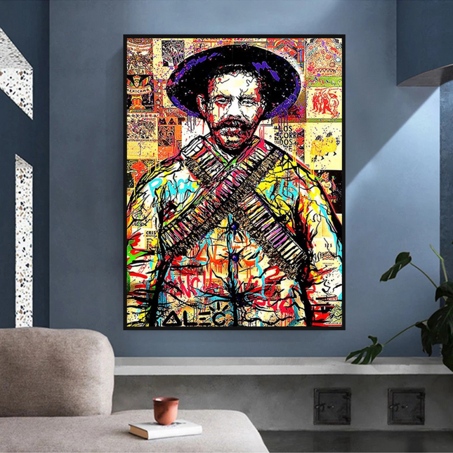 ChandelierDecor - Pancho Villa Canvas Wall Art: Mexican Revolution Tribute