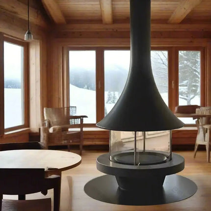 ChandelierDecor-Hanging Fireplace – 360° View, Hanging