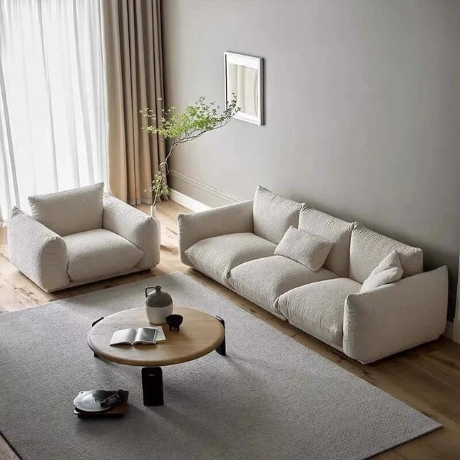 ChandelierDecor-Pillow Sofa Set – Elegant Living Room Comfort
