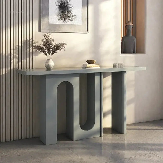 ChandelierDecor - Pine Wood U-Shaped Console Table