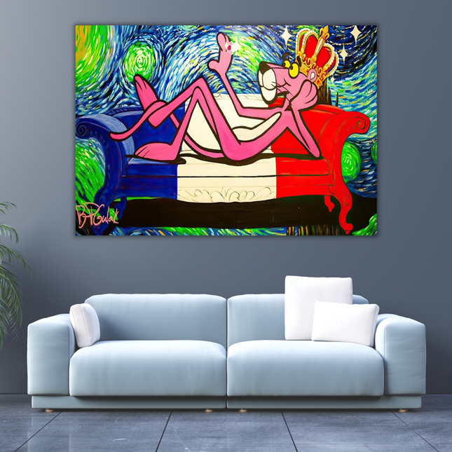 ChandelierDecor - Pink Panther Poster - Contemporary Cartoon Art