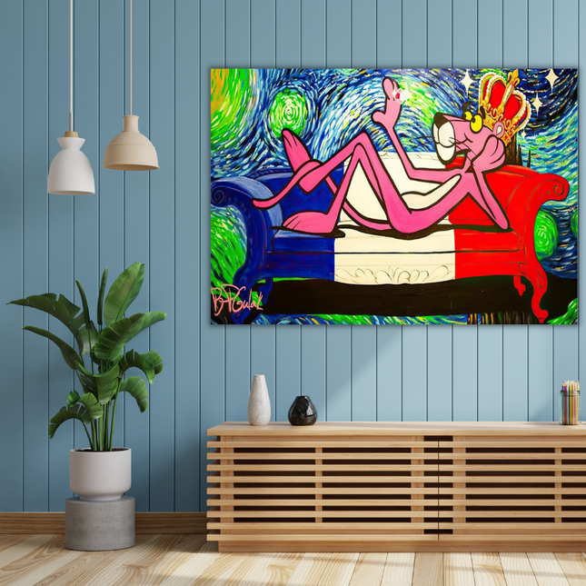 ChandelierDecor - Pink Panther Poster - Contemporary Cartoon Art