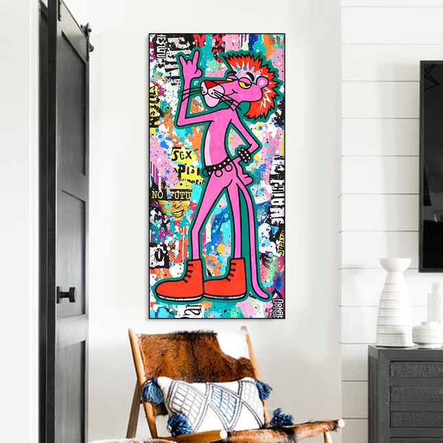 ChandelierDecor - Pink Panther Poster - Modern Artistic Flair