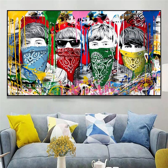 ChandelierDecor - Pop Street Artwork WORLD UNITY No War Canvas Wall Art