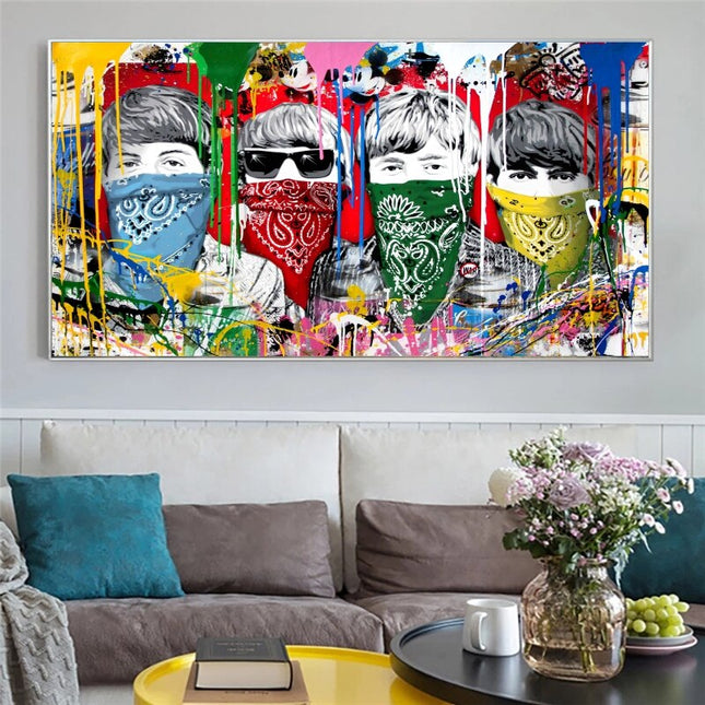 ChandelierDecor - Pop Street Artwork WORLD UNITY No War Canvas Wall Art