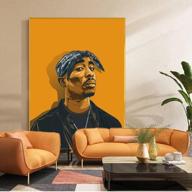 ChandelierDecor - Portrait of TuPac Canvas Wall Art