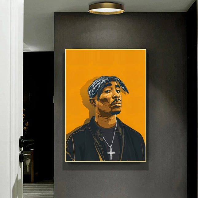 ChandelierDecor - Portrait of TuPac Canvas Wall Art