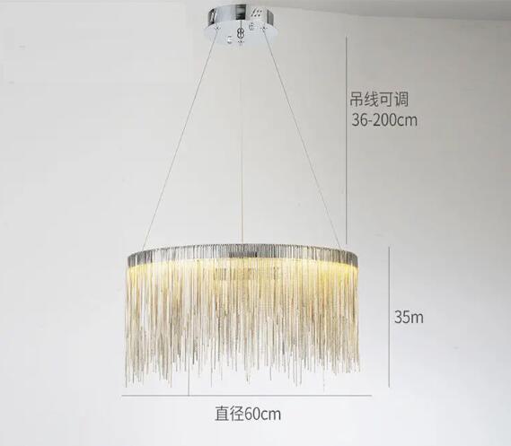 ChandelierDecor - Postmodern Style Living Room Chain Led Chandelier